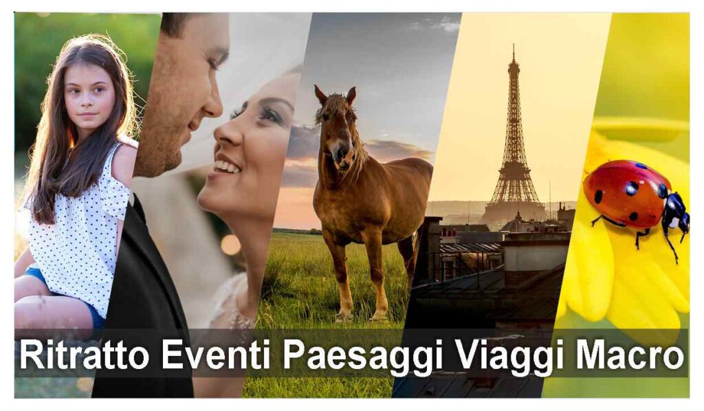 Hobby & Passioni: Fotografia per principianti, pulsante fotografie Ritratti, Eventi, Viaggi, Paesaggi e Macro.